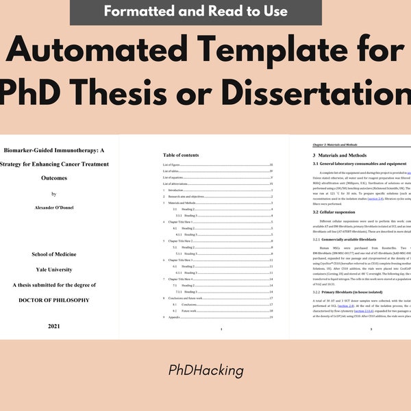 free dissertation planner PhD Thesis Word Template| Automation Dissertation Document| Medical Student| Nursing Student| STEM| Women in STEM| Research and Science