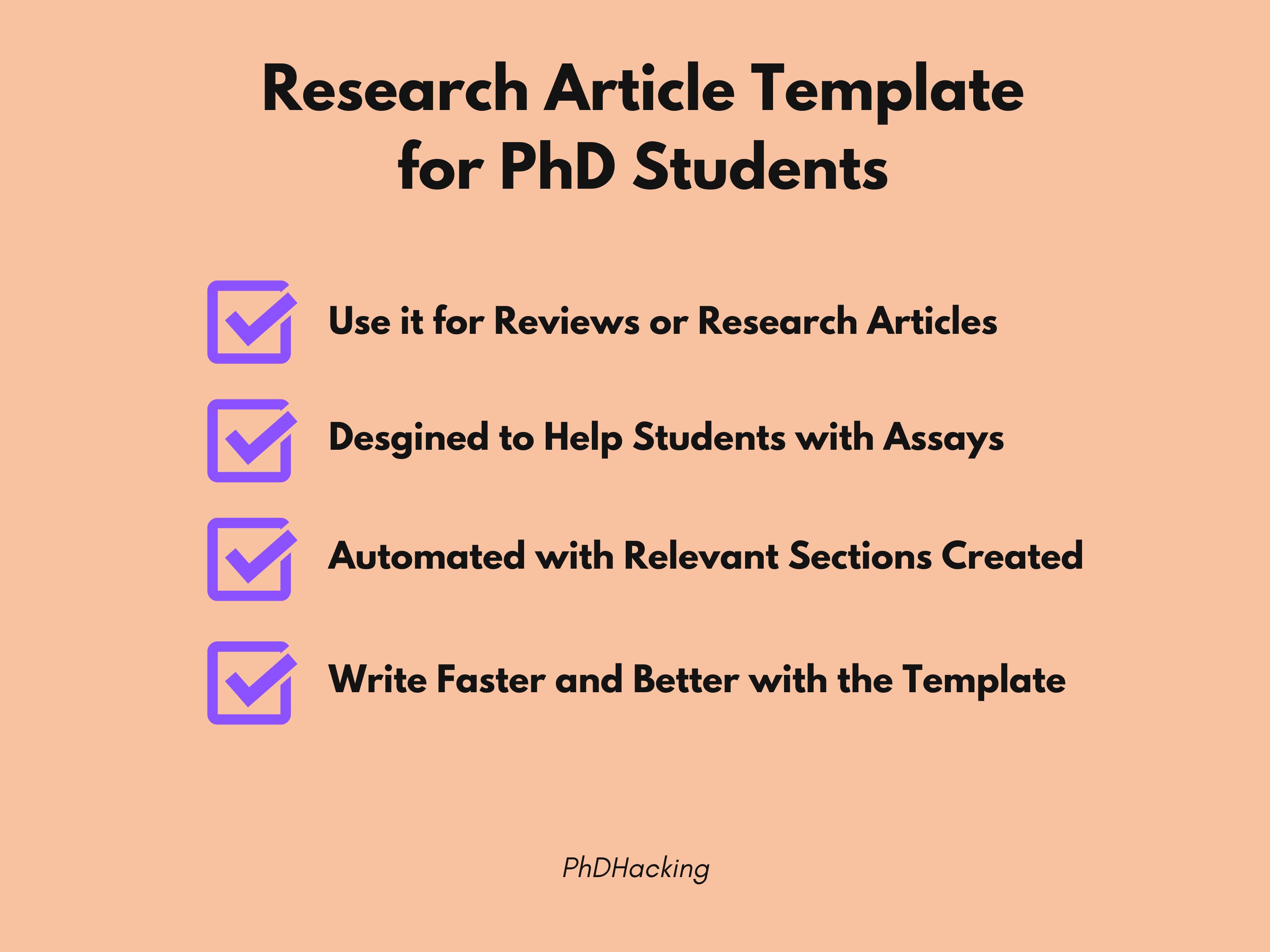 Research Article Template for Phd Students| Essay| Review| Medical ...