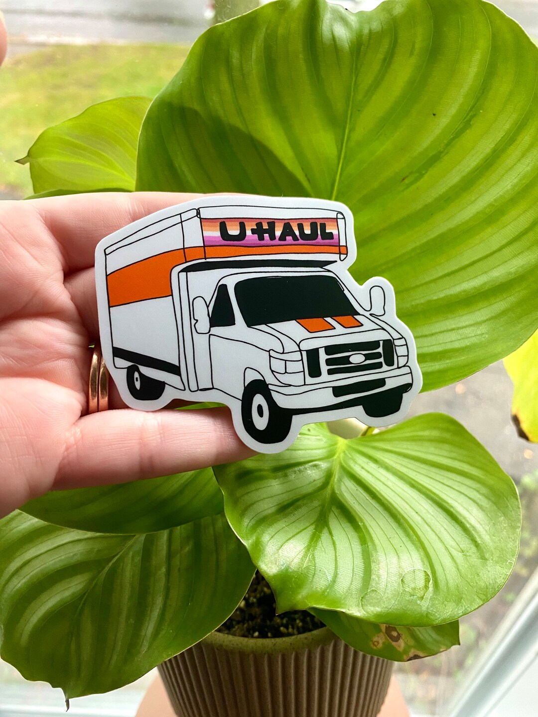 Lesbian Uhaul Sticker Waterproof Water Bottle Laptop Car Decal