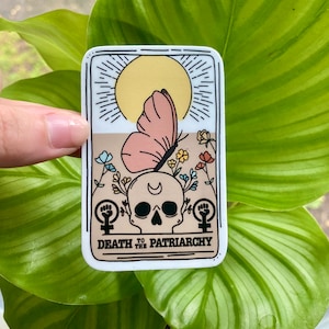 Death to the Patriarchy | Tarot Card | Feminist | Sticker | Waterproof | Water Bottle | Laptop | Car Decal | Aesthetic |