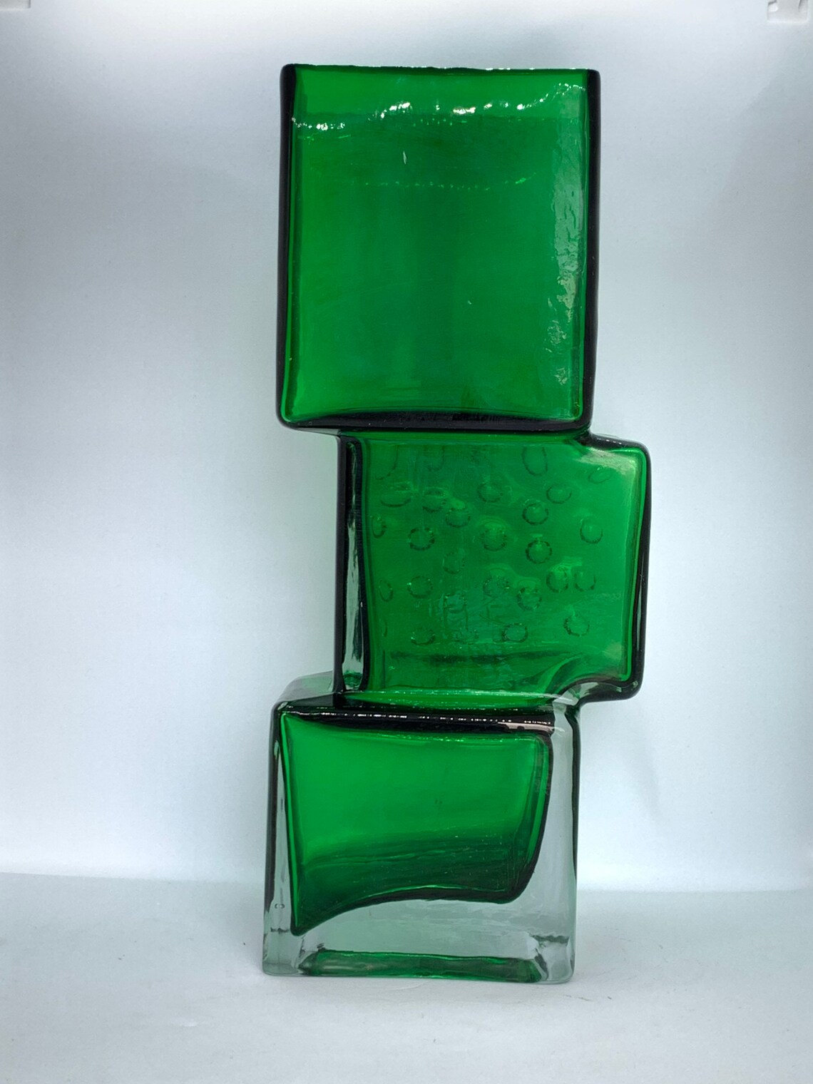 Drunken Bricklayers vase 13 large size in meadow green Etsy