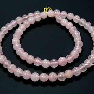 Natural ROSE QUARTZ Necklace Dainty Gemstone Bracelet Crystal Necklace Bridesmaid Gift Ideas Beaded Necklace Gift