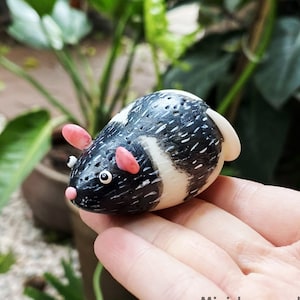 Handgemachte Ratte Maus Ornament, benutzerdefinierte Haustier Ratte Maus, Ratte Spielzeug Plüsch, niedliche Ratte Geschenk für sie, Miniatur Ratte, Geburtstag Maus Geschenk, lustige Maus Kunst