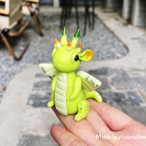 Handmade Green Dragon toy, Dragon ornament, Birthday Dragon gifts, Cute Dragon idea, Unique Dragon art,