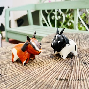 Handmade Goat toy, Pet Goat, Custom portrait Goat, Miniature Goat ornament, Cute Goat plush, Gifts for her, Goat for mom, Baby Goat farm