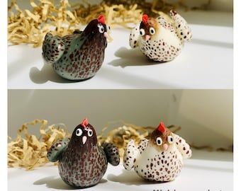 Miniature Chicken toy, Handmade Rooster, Hen gifts, Hanging Chicken ornament, Chicken mom, Funny Chicken for her, Sculpture Chicken party