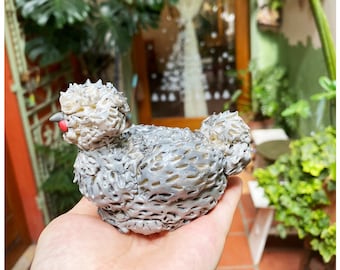 Big Silkie chicken art, Sculpture Chicken gifts, Pet Portrait Custom, Unique Polymer Chickens gifs, Rooster for mom, Cute Figurines Chicken