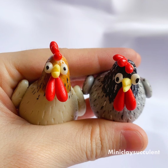 Sculpture Chicken gifts, Handmade Rooster, Pet Custom Portrait, Christmas Chicken ornament, Rooster for mom, hanging Chicken car accessories