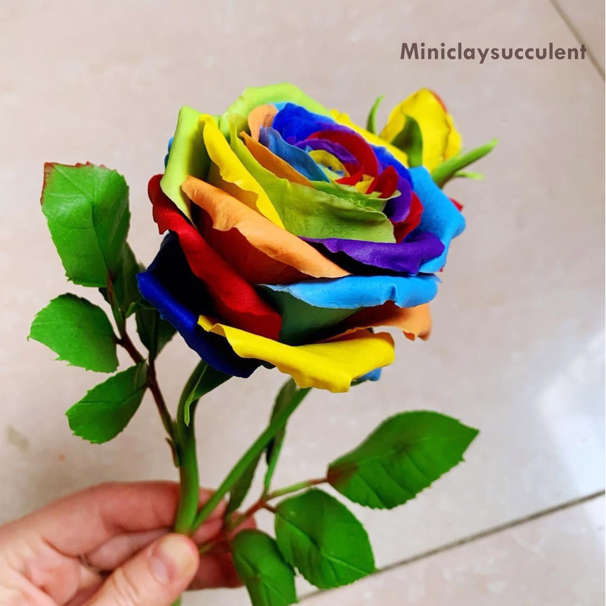 Glitter Rainbow Fabric Roses With Stems, Sparkly Roses, Valentines Day  Flowers, Valentines Day Gift, Rainbow Roses, Mermaid Wedding 