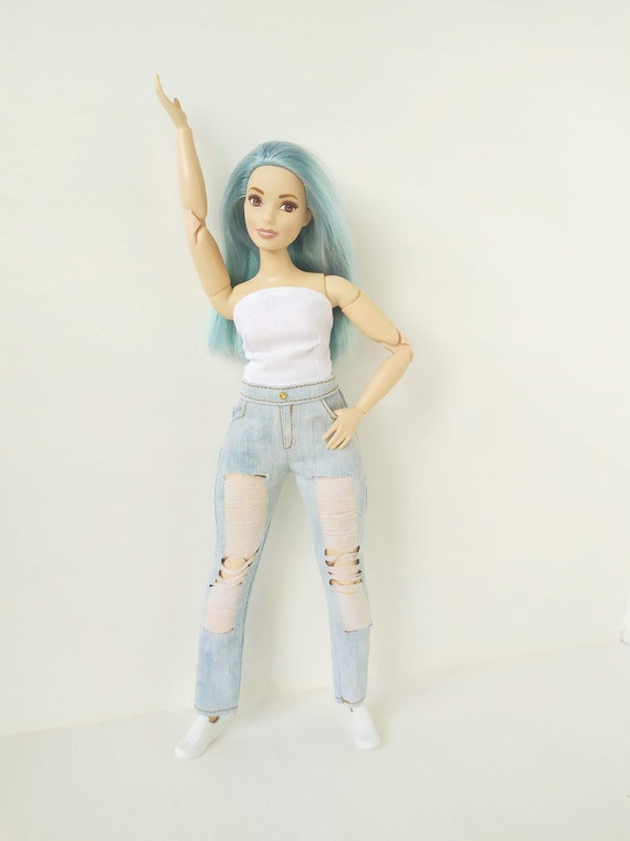 Barbie jeans curvy barbie jeans torn jeans barbie Barbie