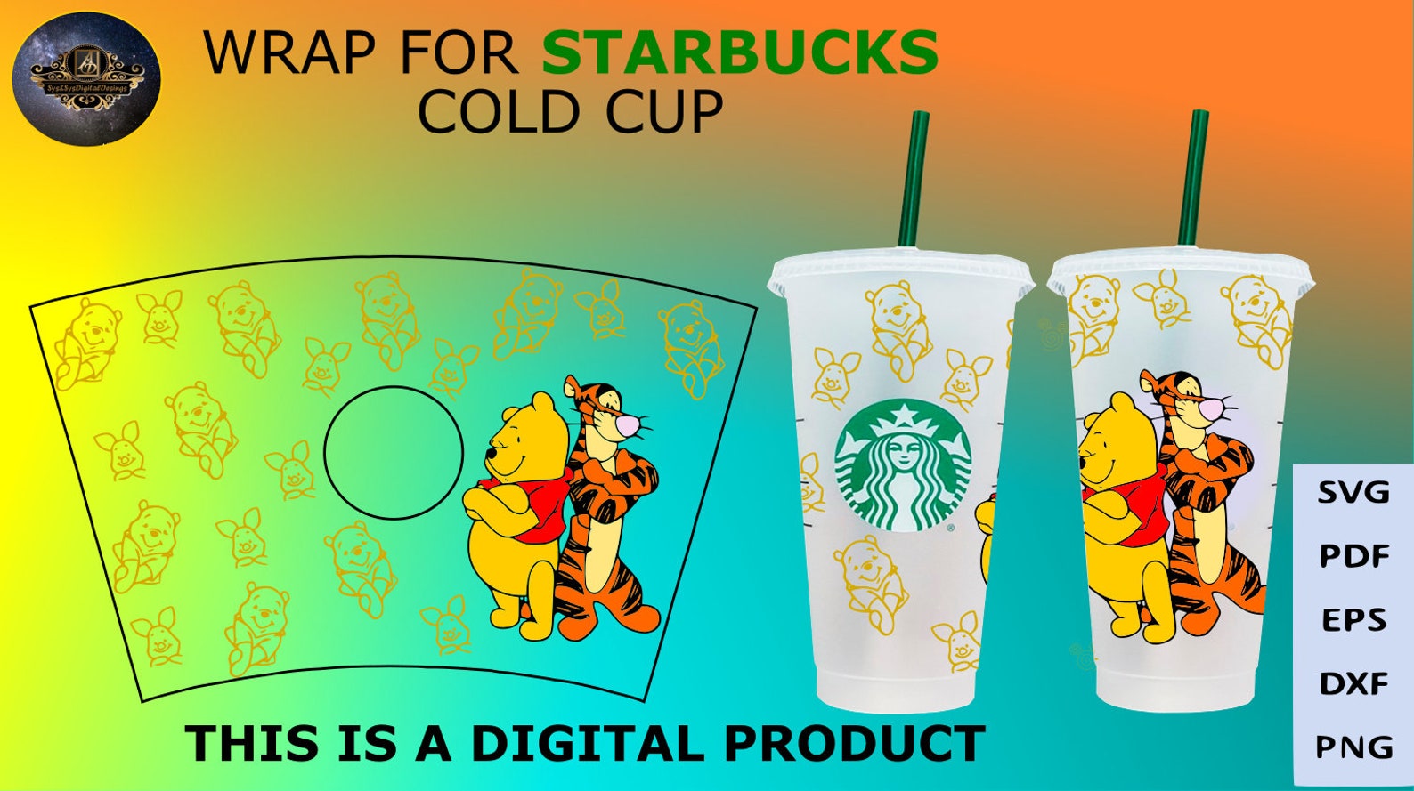 Winnie Pooh Starbucks svg Disney Starbucks svg wrap Tigger ...