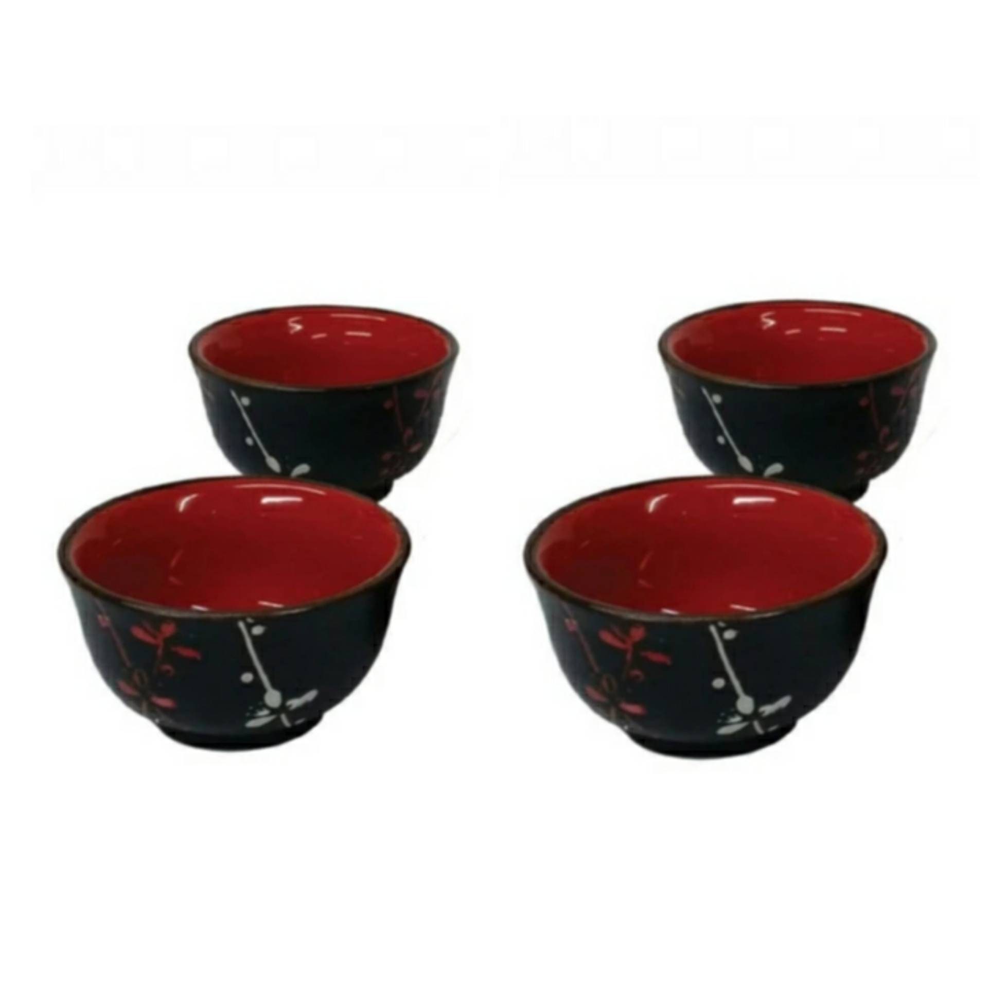 Traditional Japanese Blossom Sprig Tea Cups Set of 4 Etsy