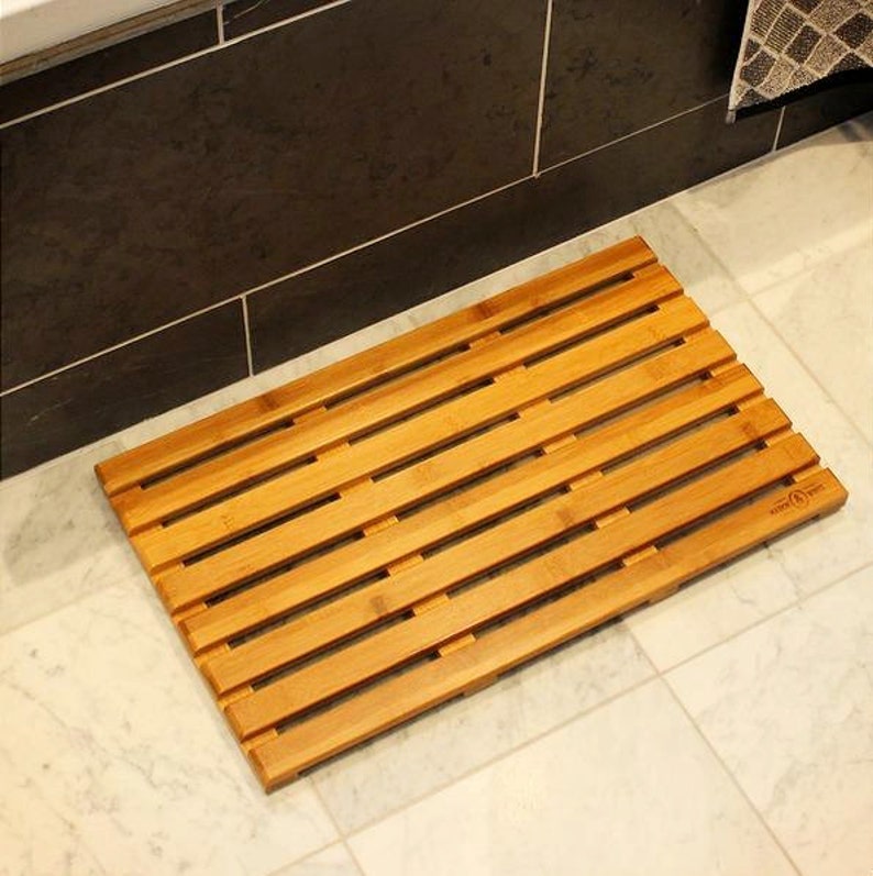 Bamboo Duckboard Wooden Bath Mat Shower Mat Bathroom Mat Etsy UK