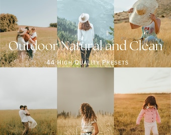 44 Outdoor Natural and Clean Presets Collection. Professional Lightroom Desktop and Mobile Filters.