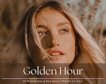 20 Golden Hour Lightroom Presets and 14 tools. Desktop & Mobile Filters.