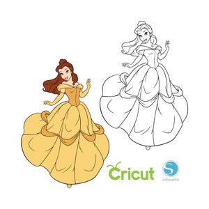 2 Belle SVG per macchine da taglio Cricut e Silhouette, La bella e la bestia SVG