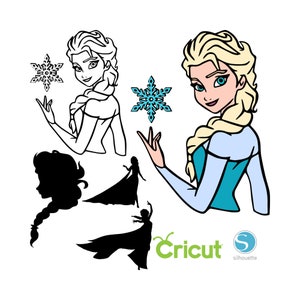 5 Elsa SVG for Cricut and Silhouette Cutting Machines, Frozen SVG