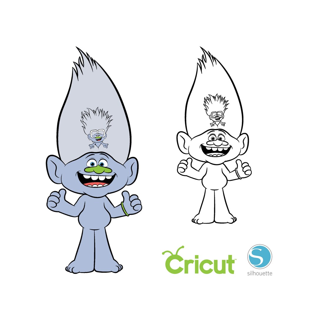 2 Guy Diamond Trolls SVG for Cricut and Silhouette Cutting Machines ...