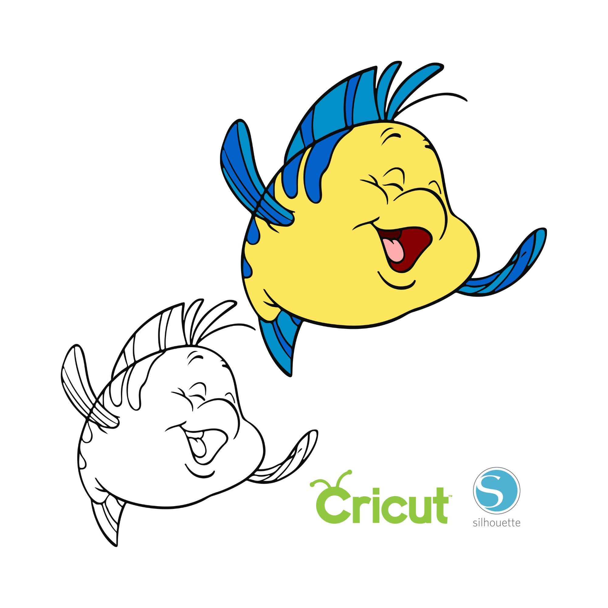 2 Flounder SVG Bundle SVG for Cricut and Silhouette Cutting - Etsy