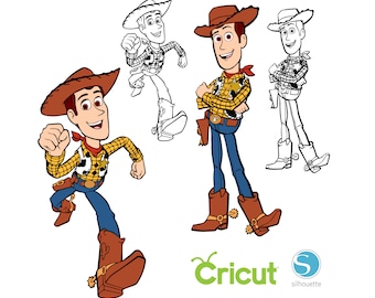 4 Woody SVG for Cricut and Silhouette Cutting Machines, Toy Story SVG