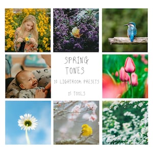 20 Spring Tones Presets and 15 tools for Influencer Blogger, Instagram, Photo Editing, Professional Desktop & Mobile