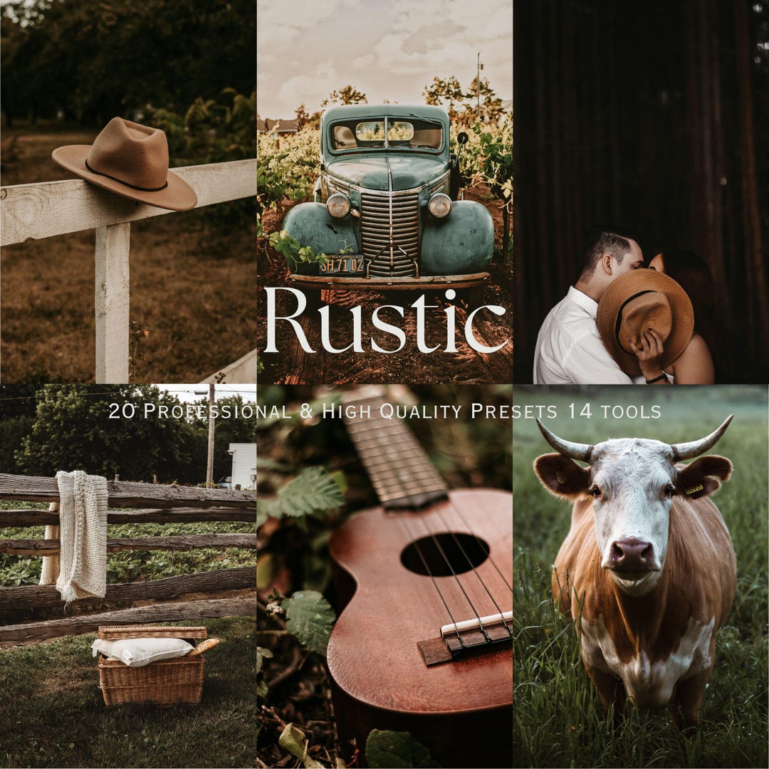 Rustic Photo Filter 20 Rustic Presets and 14 Tools. Professional Lightroom Desktop & Mobile ...