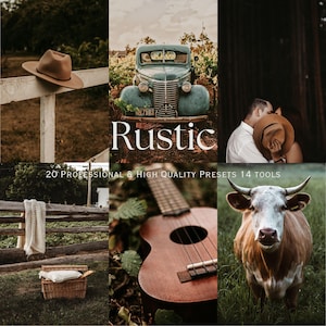 Rustic Lightroom Presets: Boho Warm Tones (Desktop & Mobile)