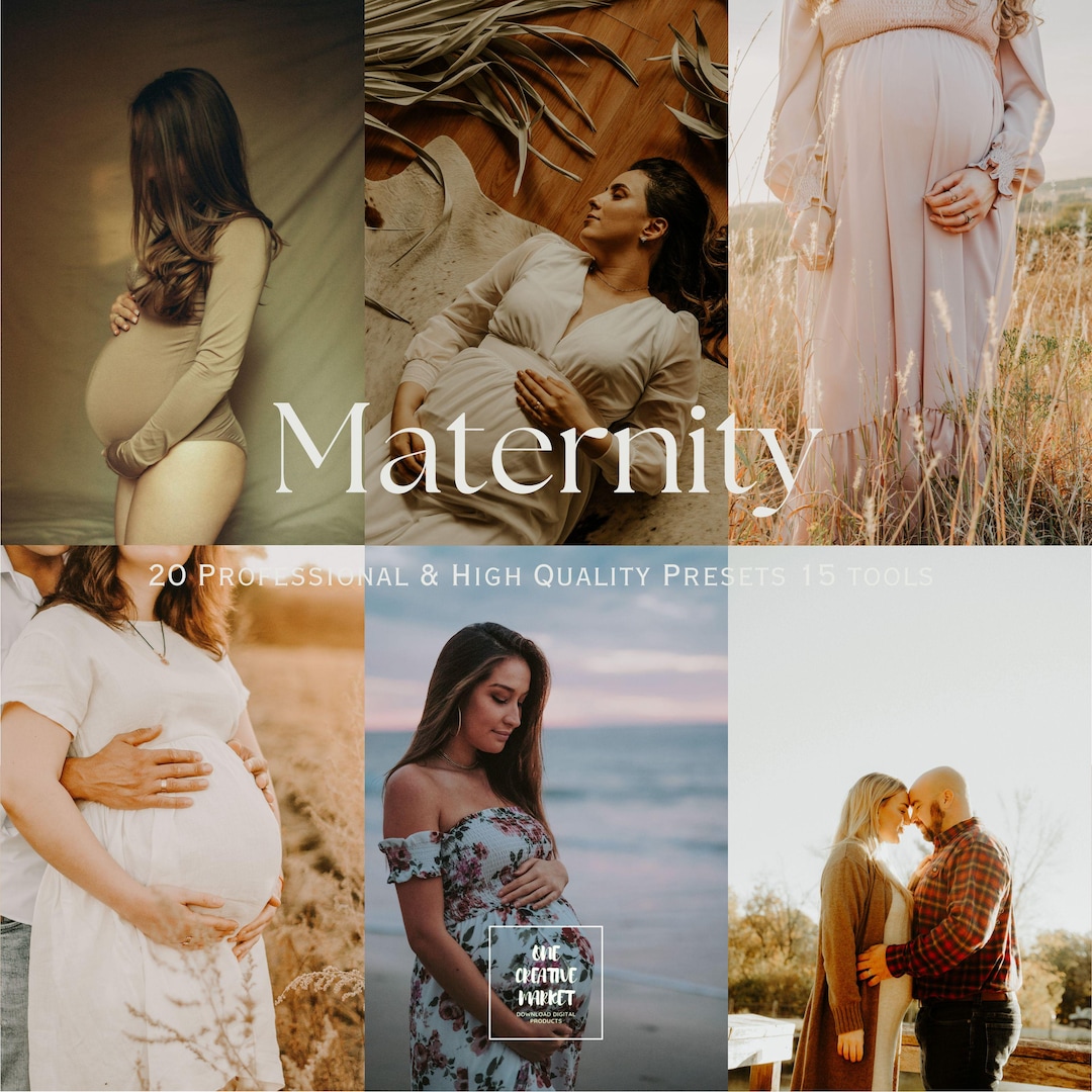 20 Maternity Lightroom Presets and 15 Tools. Professional Desktop ...