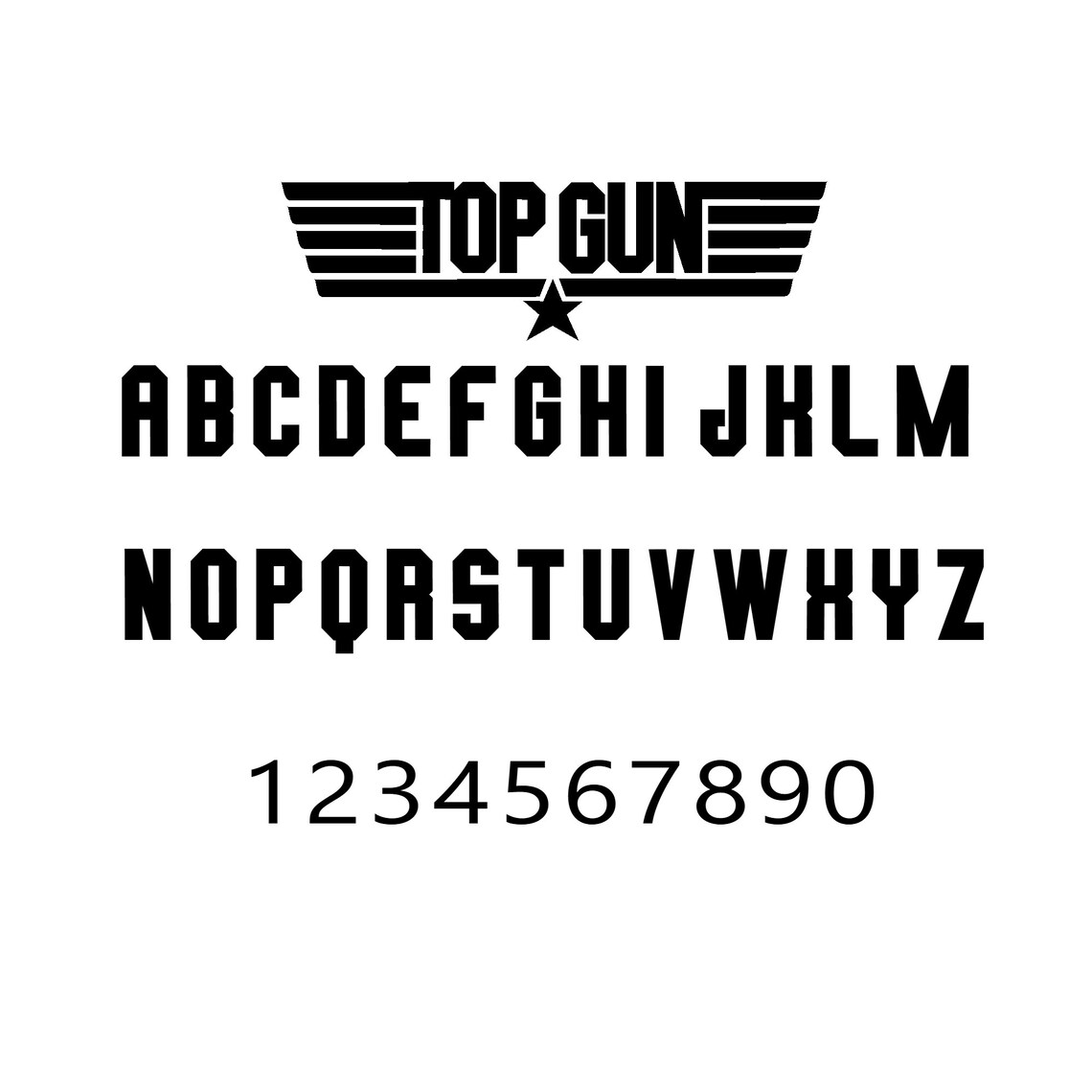 Top Gun Font download Etsy