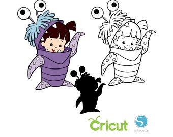 3 Boo SVG バンドル Cricut および Silhouette カッティング マシン用 SVG、モンスターズ インク