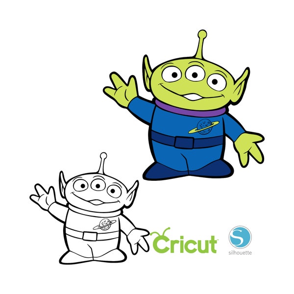 2 Alien SVG for Cricut and Silhouette Cutting Machines, Toy Story SVG