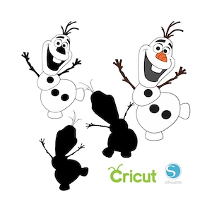 4 SVG de Olaf para máquinas de corte Cricut y Silhouette, SVG de Frozen