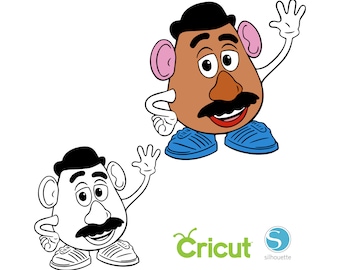 2 Mr. Potato SVG for Cricut and Silhouette Cutting Machines