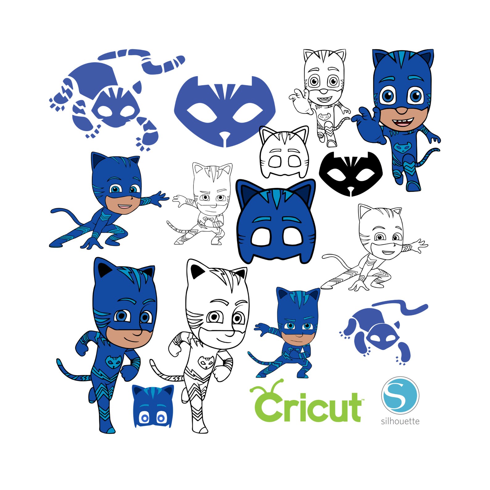 Download Catboy Bundle SVG for Cricut and Silhouette Cutting Machines | Etsy