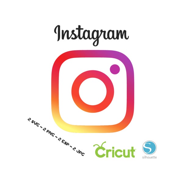 2 Instagram SVG for Cricut and Silhouette Cutting Machines