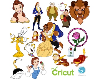 84 Beauty and the beast SVG bundle for Cricut and Silhouette Cutting Machines