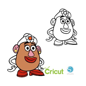 2 SVG de la Sra. Potato para máquinas de corte Cricut y Silhouette