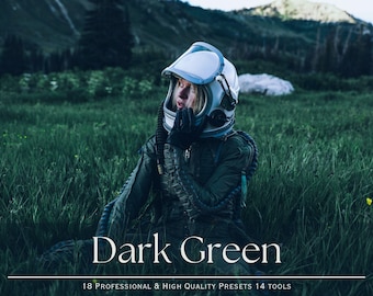 18 Dark Green Lightroom Presets and 14 tools. Professional Desktop & Mobile Filters.