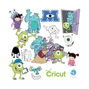 94 Monsters Inc SVG Bundle SVG für Cricut und Silhouette Schneidemaschinen