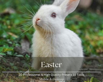20 Easter Lightroom Presets and 15 tools. Professional Desktop & Mobile Filters.