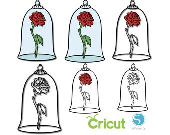 Beauty And The Beast Rose Svg Etsy