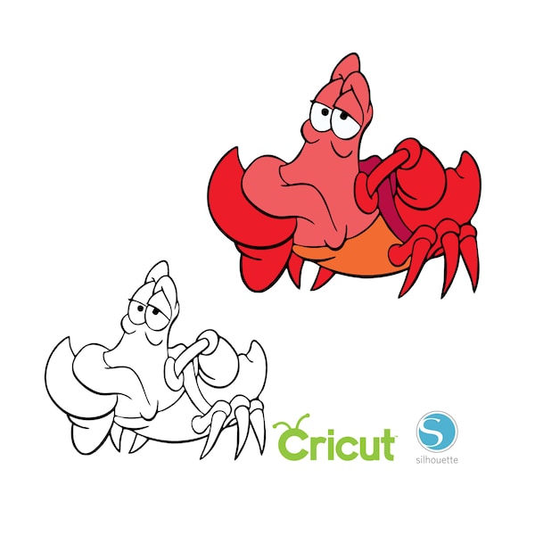 2 SebastianSVG Bundle SVG for Cricut and Silhouette Cutting Machines, The Little Mermaid