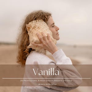 Vanilla Lightroom Presets and 14 tools. Professional Desktop & Mobile. Beige, Creamy, Boho, Outdoor, Soft, Bright, Warm, Natural Filter