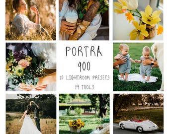 20 Portra 400 Presets Collection and 24 tools. Professional Lightroom Desktop & Mobile Filters.