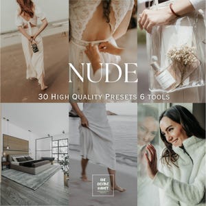 30 Nude Lightroom Presets and 6 Tools, Desktop & Mobile Filters