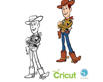 2 Sheriff Woody SVG for Cricut and Silhouette Cutting Machines, Toy Story SVG