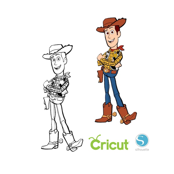 2 Sheriff Woody SVG para máquinas de corte Cricut y Silhouette, Toy Story SVG