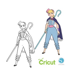2 Bo Peep SVG para máquinas de corte Cricut y Silhouette