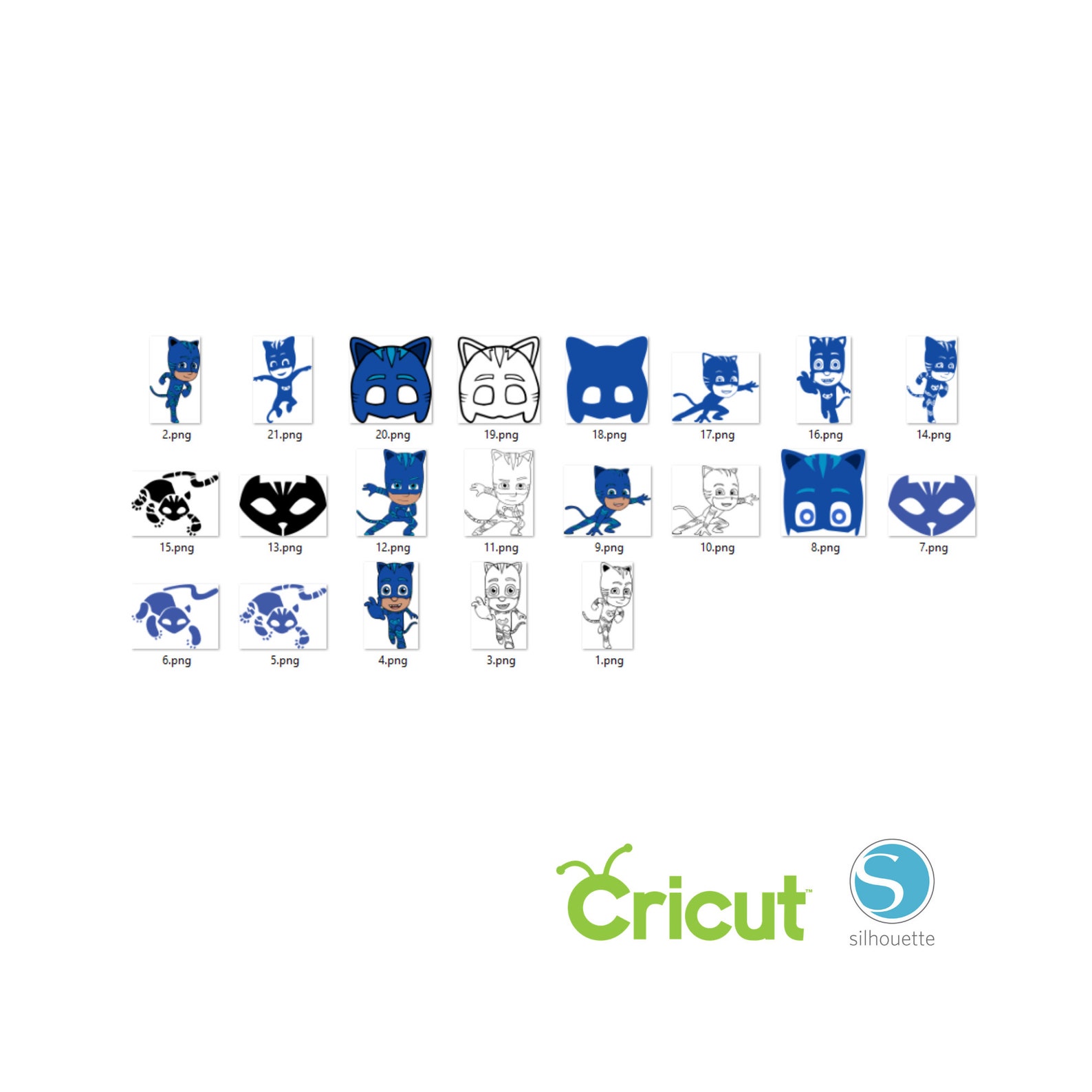 Download Catboy Bundle SVG for Cricut and Silhouette Cutting Machines | Etsy