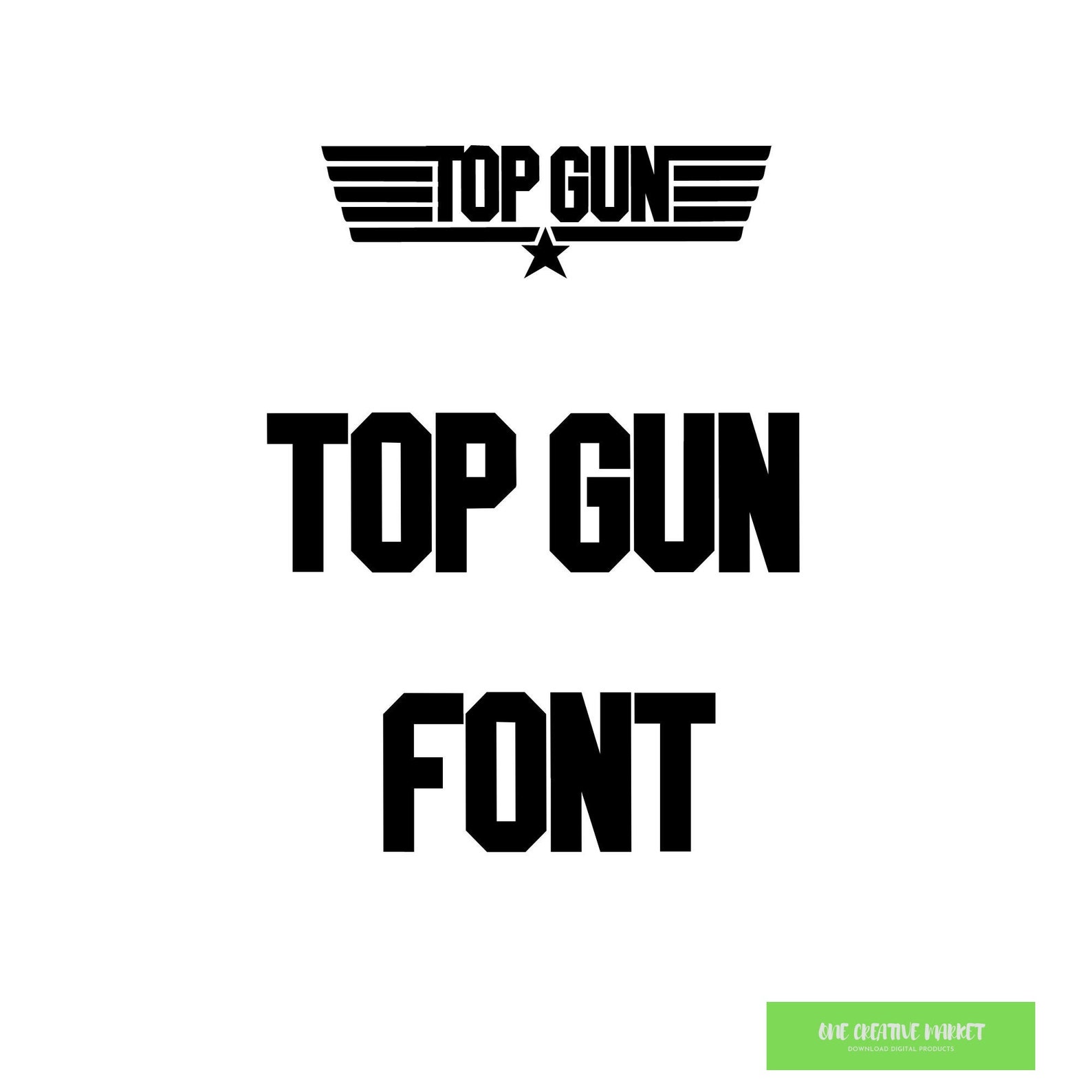 Top Gun Font download Etsy